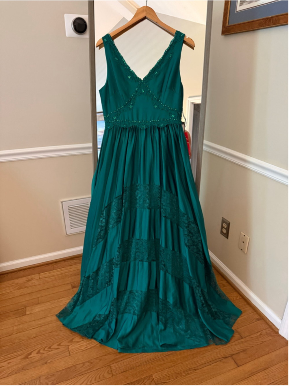 Women's Adrianna Papell Green Maxi Dress Size 8